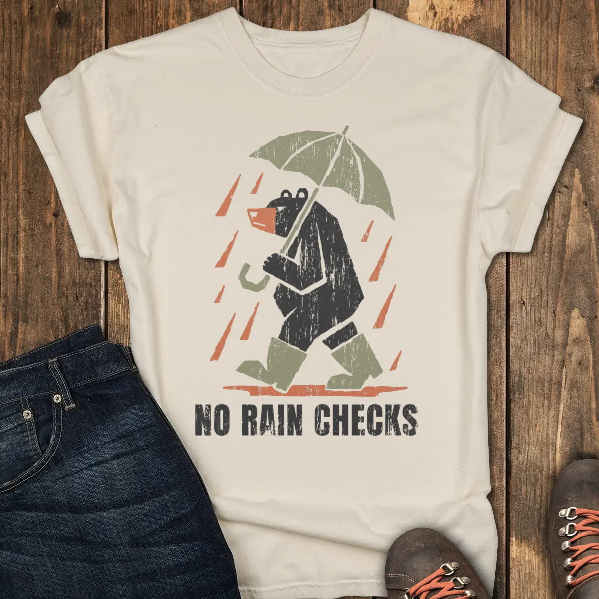 No Rain Checks Tee - Ivory