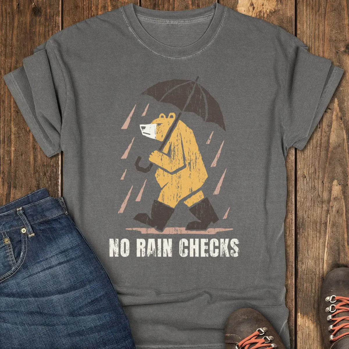 No Rain Checks Tee - Pepper