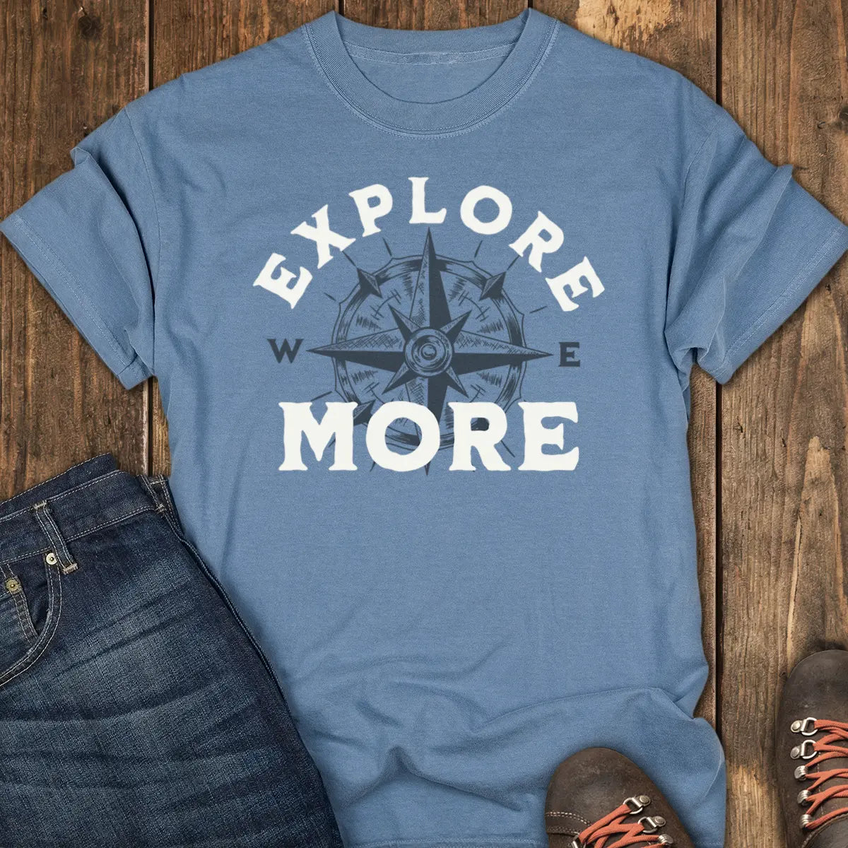 No Rush Tee - Blue Jean