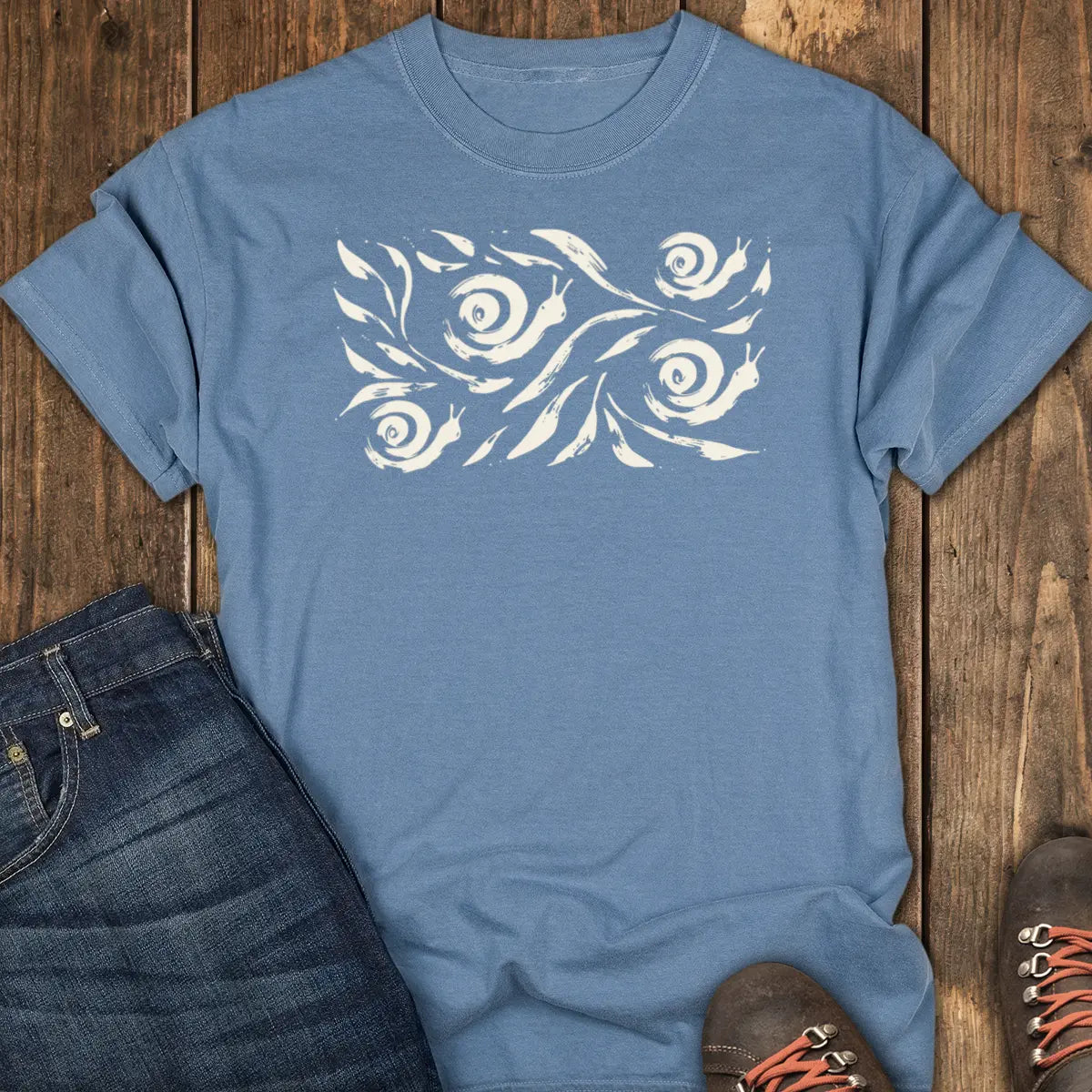 No Rush Trail Tee - Blue Jean