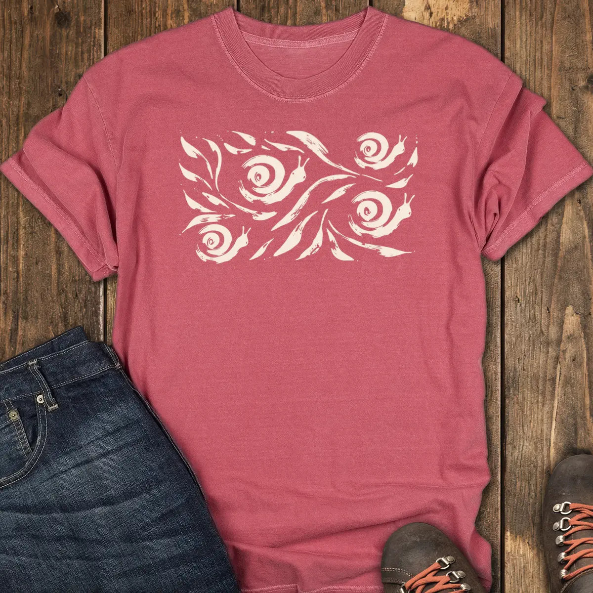 No Rush Trail Tee - Crimson