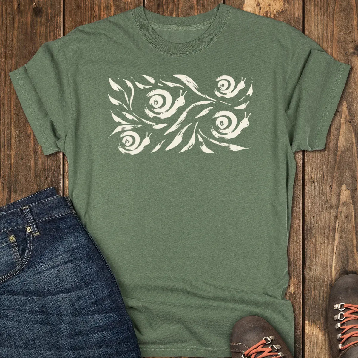 No Rush Trail Tee - Moss