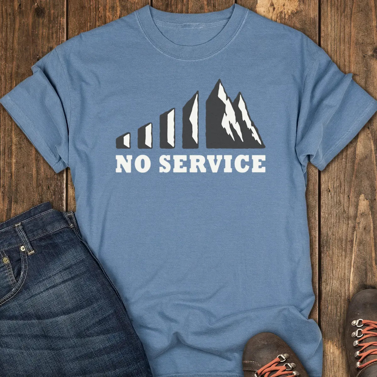 No Service Tee - Blue Jean