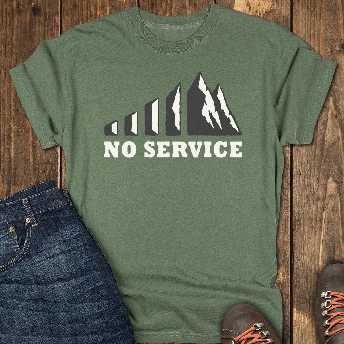 No Service Tee - Moss