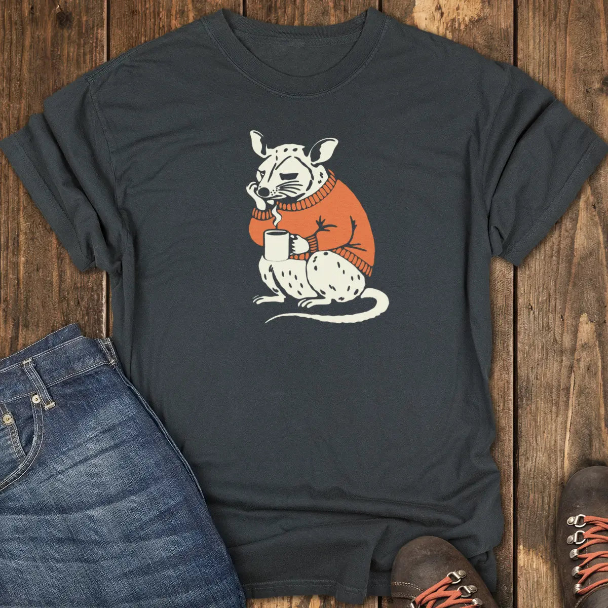 Not A Morning Possum Tee - Black