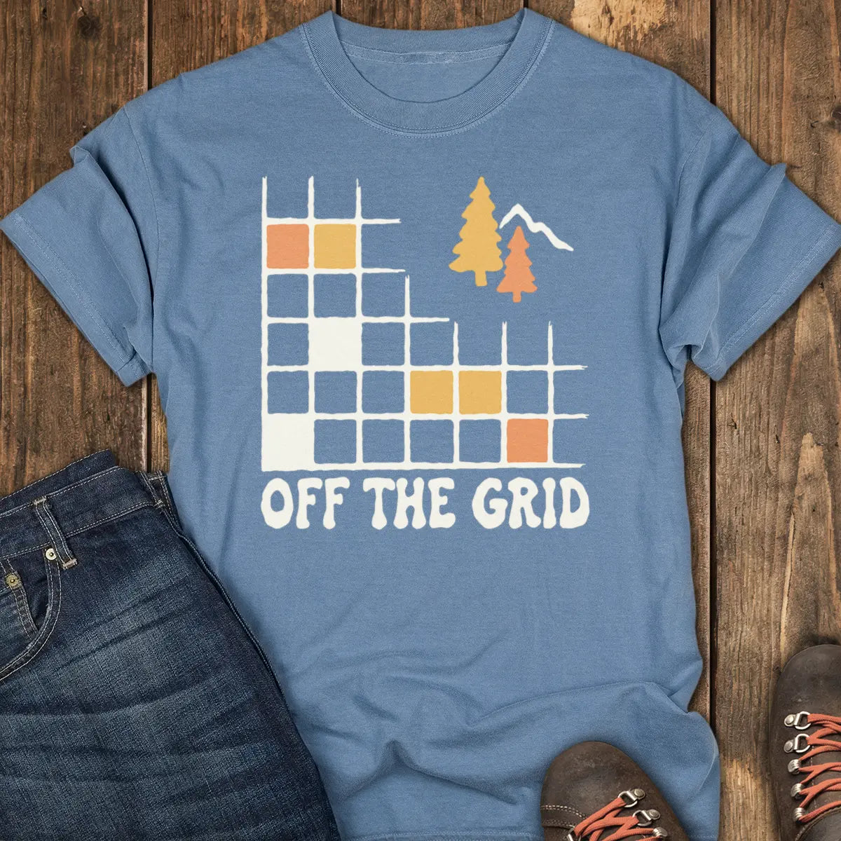 Off the Grid Tee - Blue Jean