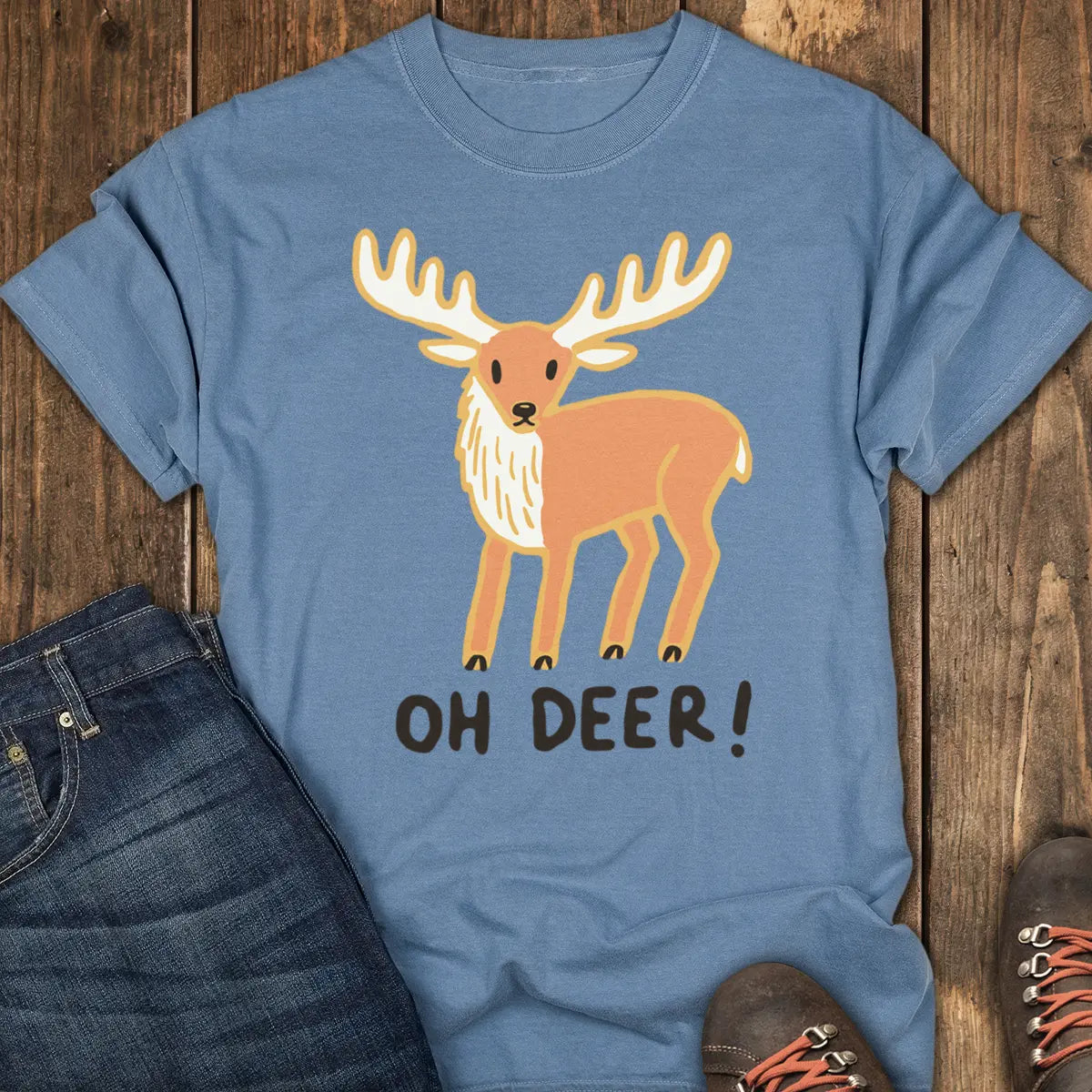 Oh Deer! Tee - Blue Jean