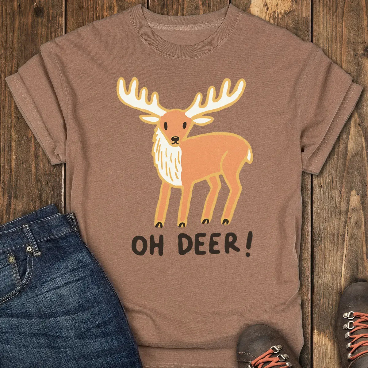 Oh Deer! Tee - Espresso
