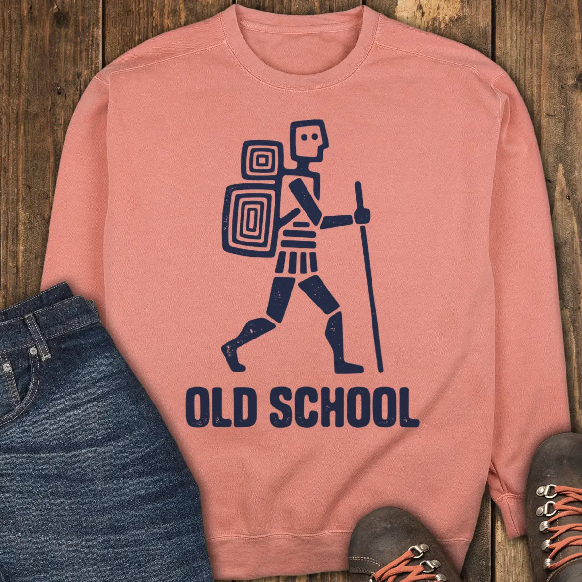 Old School Sweatshirt - Terracotta