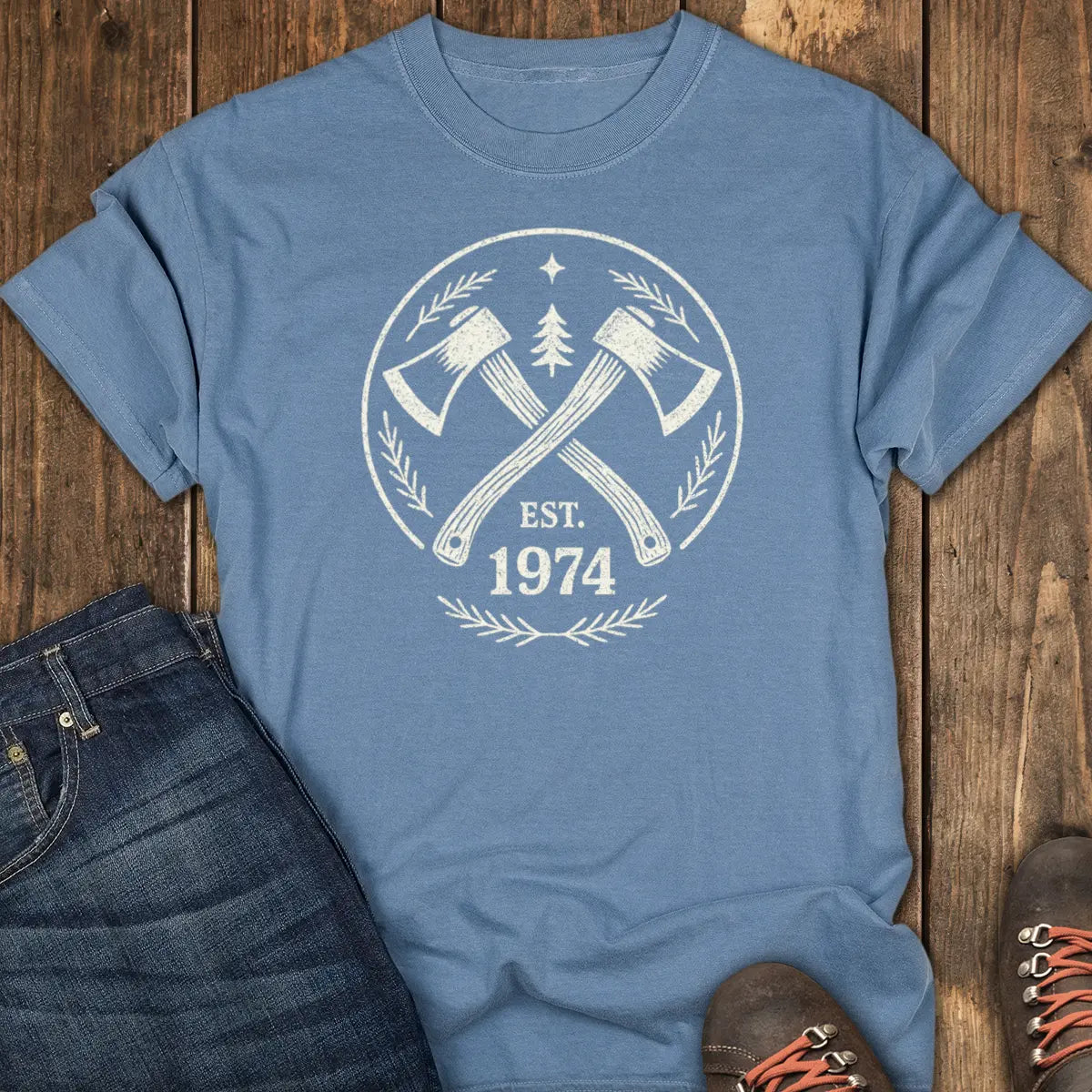 Old Way Tee - Blue Jean