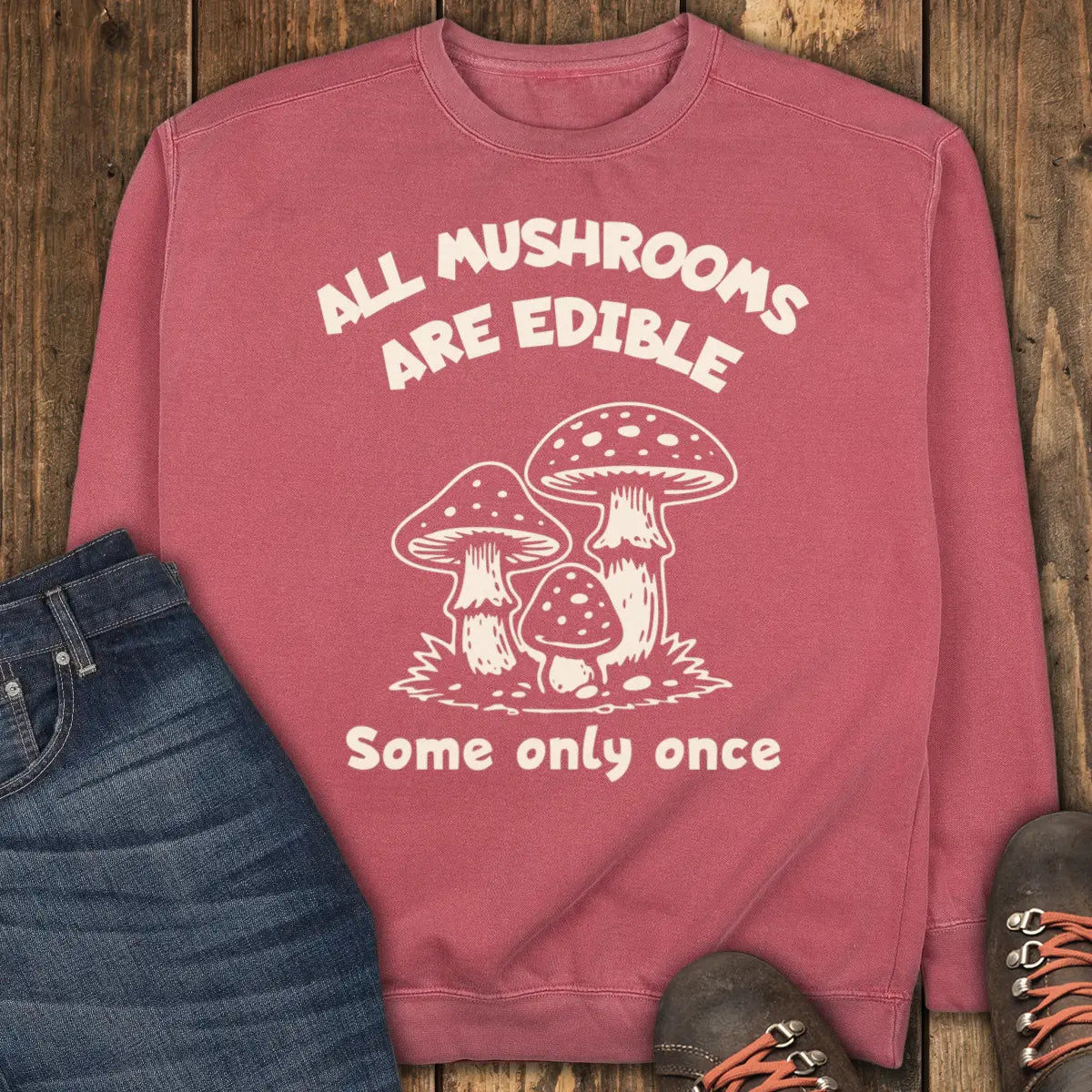 One Bite Sweatshirt - Crimson