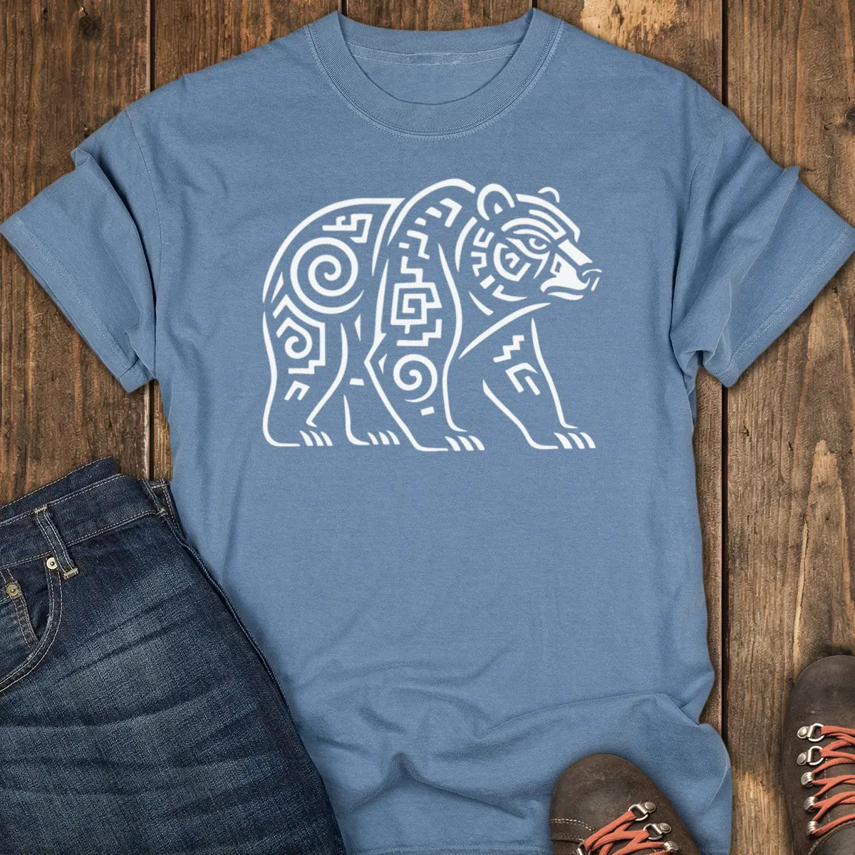 Oso Azul Tee - Blue Jean