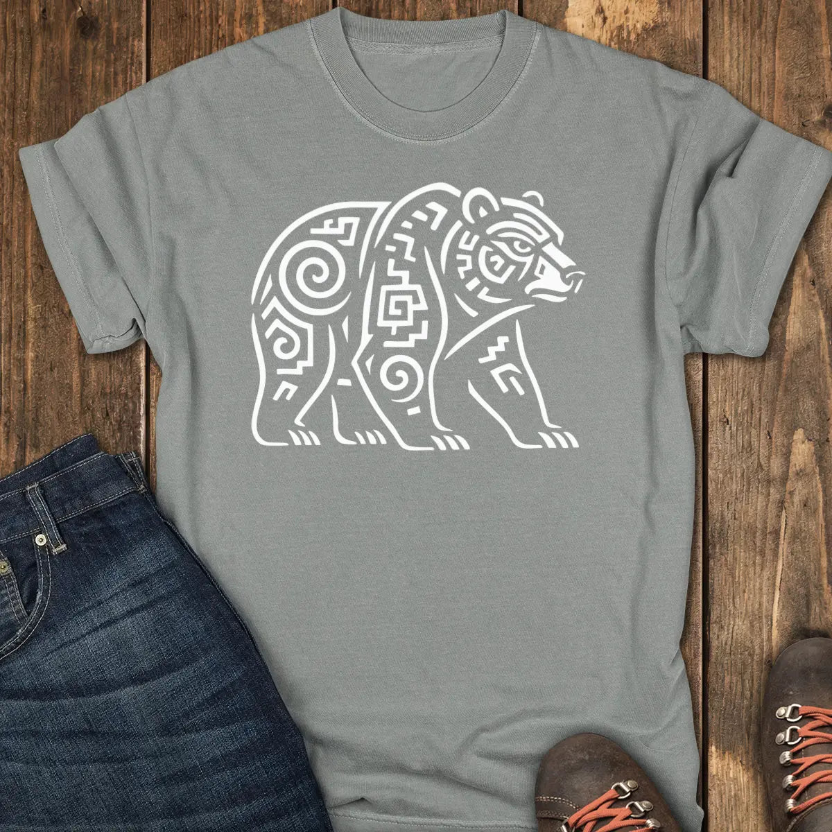 Oso Azul Tee - Grey