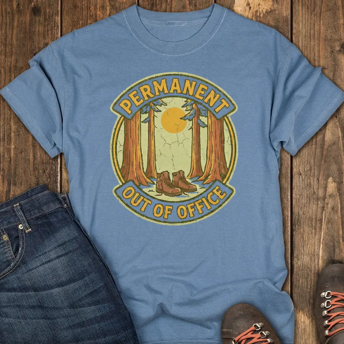 Out of Office Tee - Blue Jean