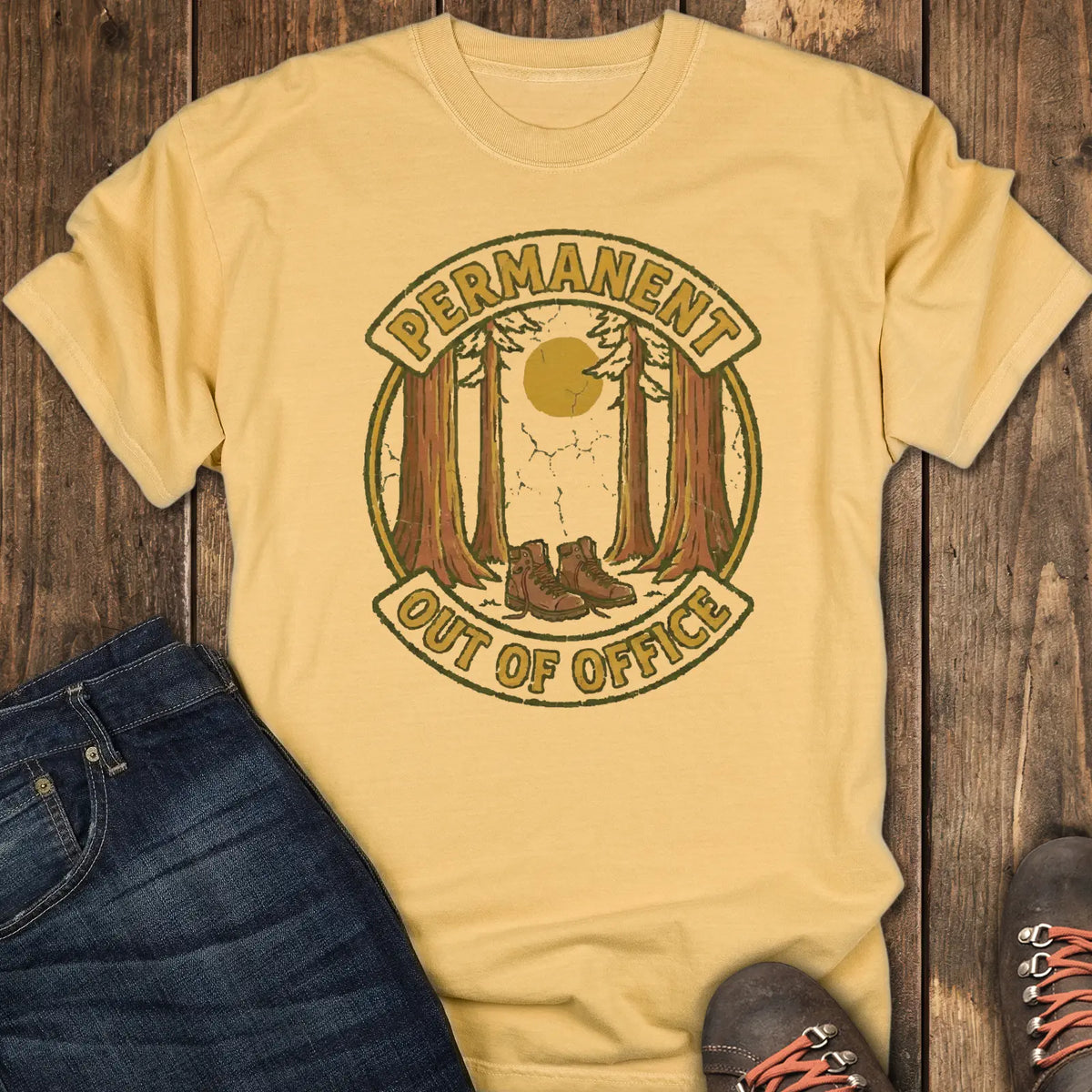 Out of Office Tee - Mustard