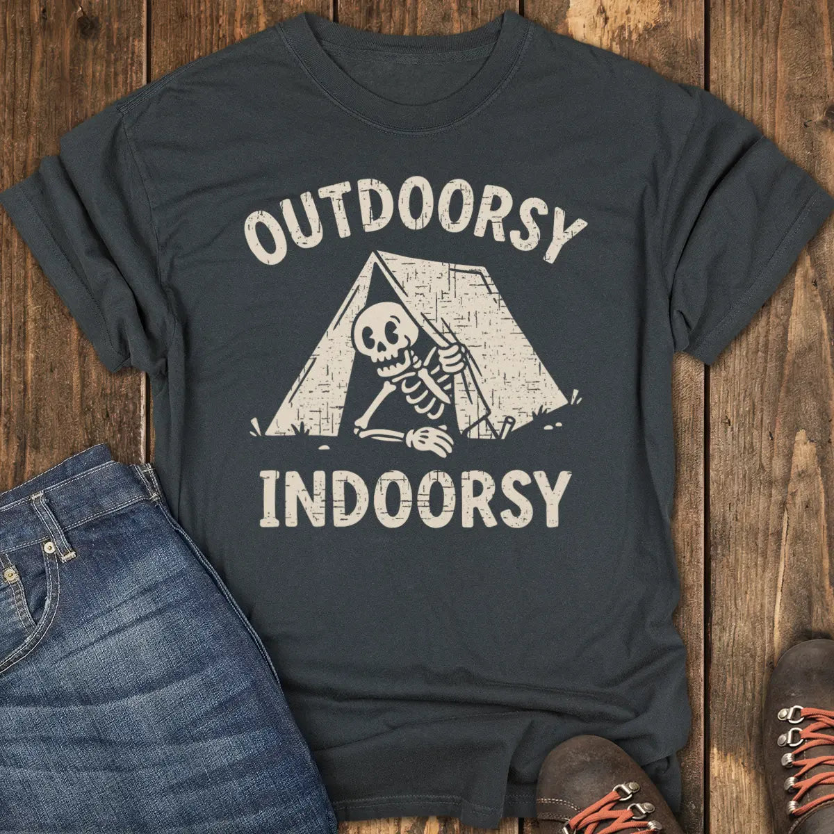 Outdoorsy Indoorsy Tee - Black