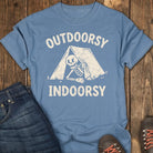 Outdoorsy Indoorsy Tee - Blue Jean