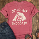 Outdoorsy Indoorsy Tee - Crimson