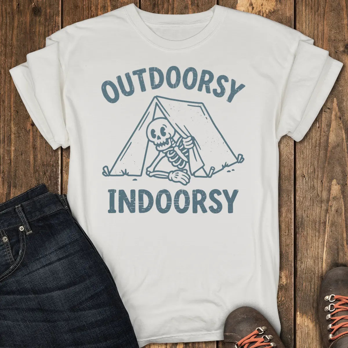 Outdoorsy Indoorsy Tee - White