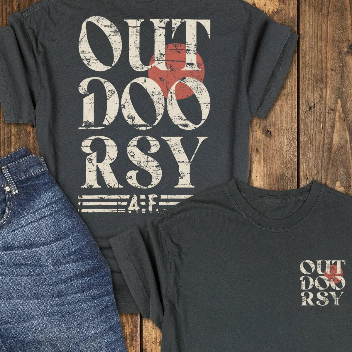 Outdoorsy Tee - Black