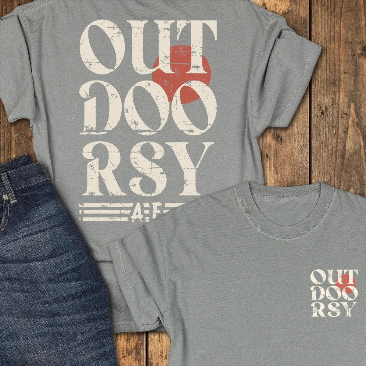 Outdoorsy Tee - Grey