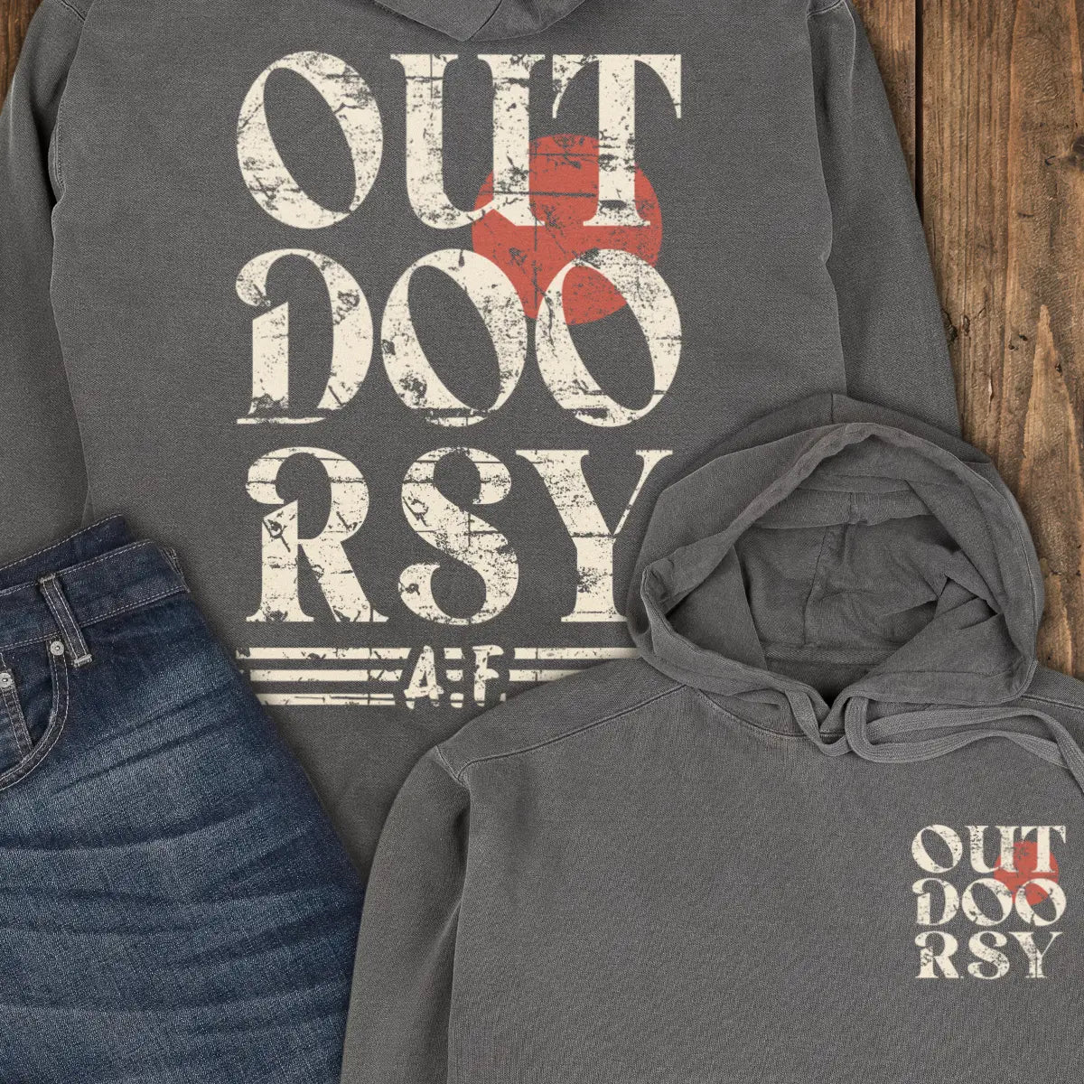 Outdoorsy Hoodie - Pepper