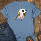 Patchwork Sparrow Tee - Blue Jean