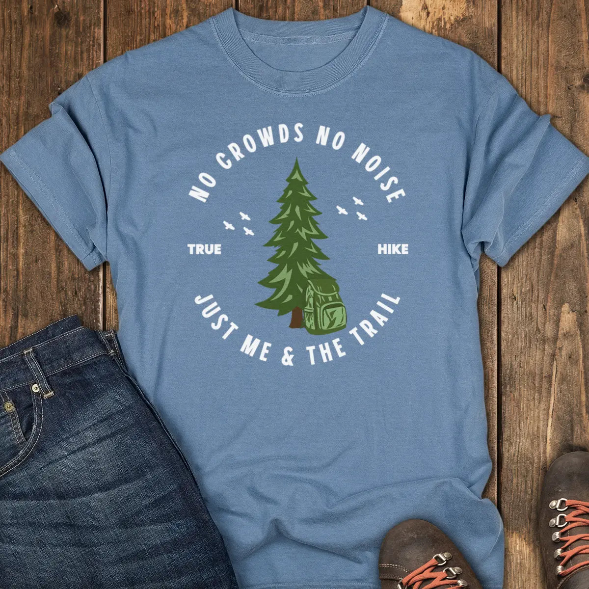 Peace Out Tee - Blue Jean