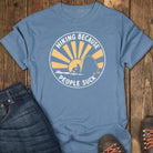 Peace and Quiet Tee - Blue Jean