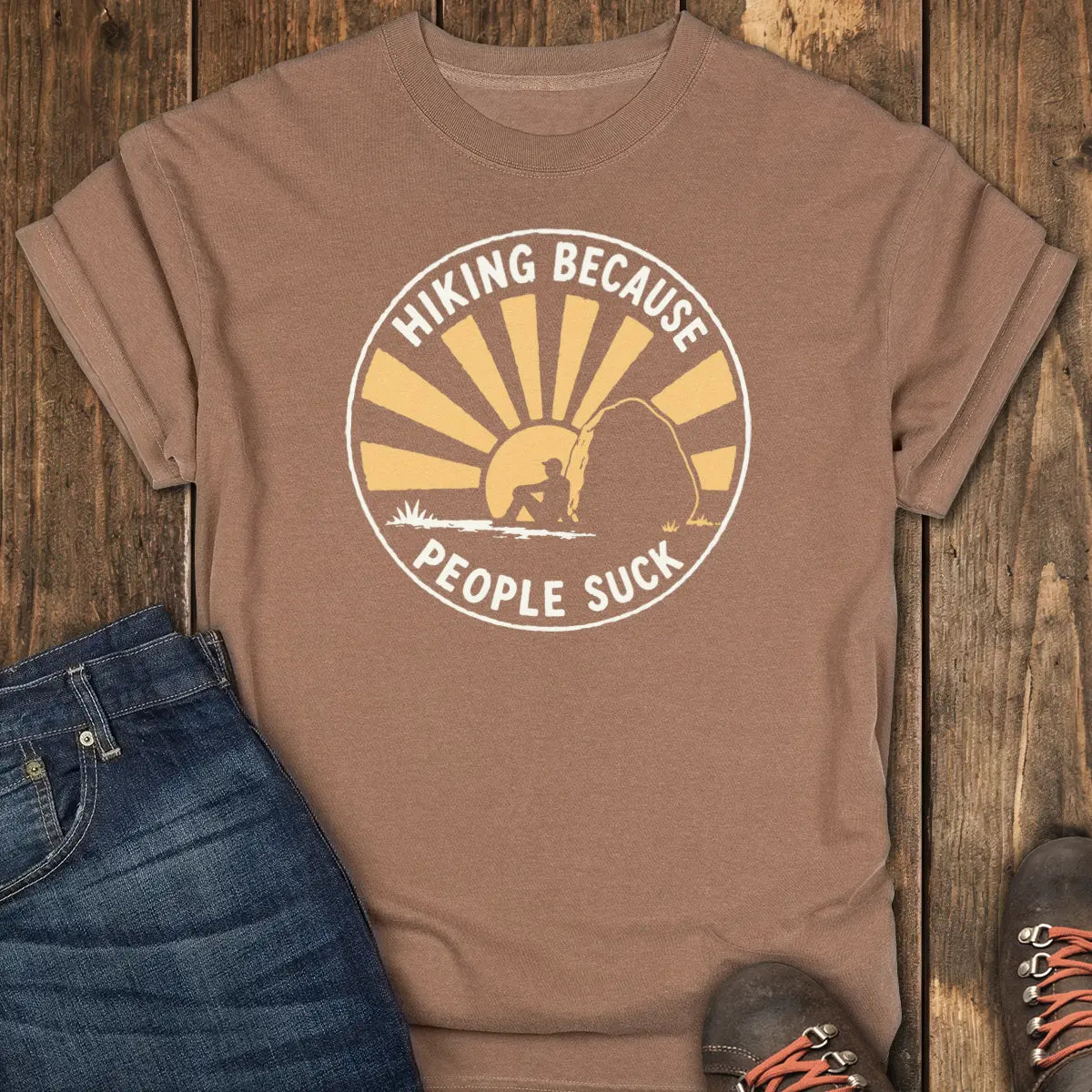 Peace and Quiet Tee - Espresso