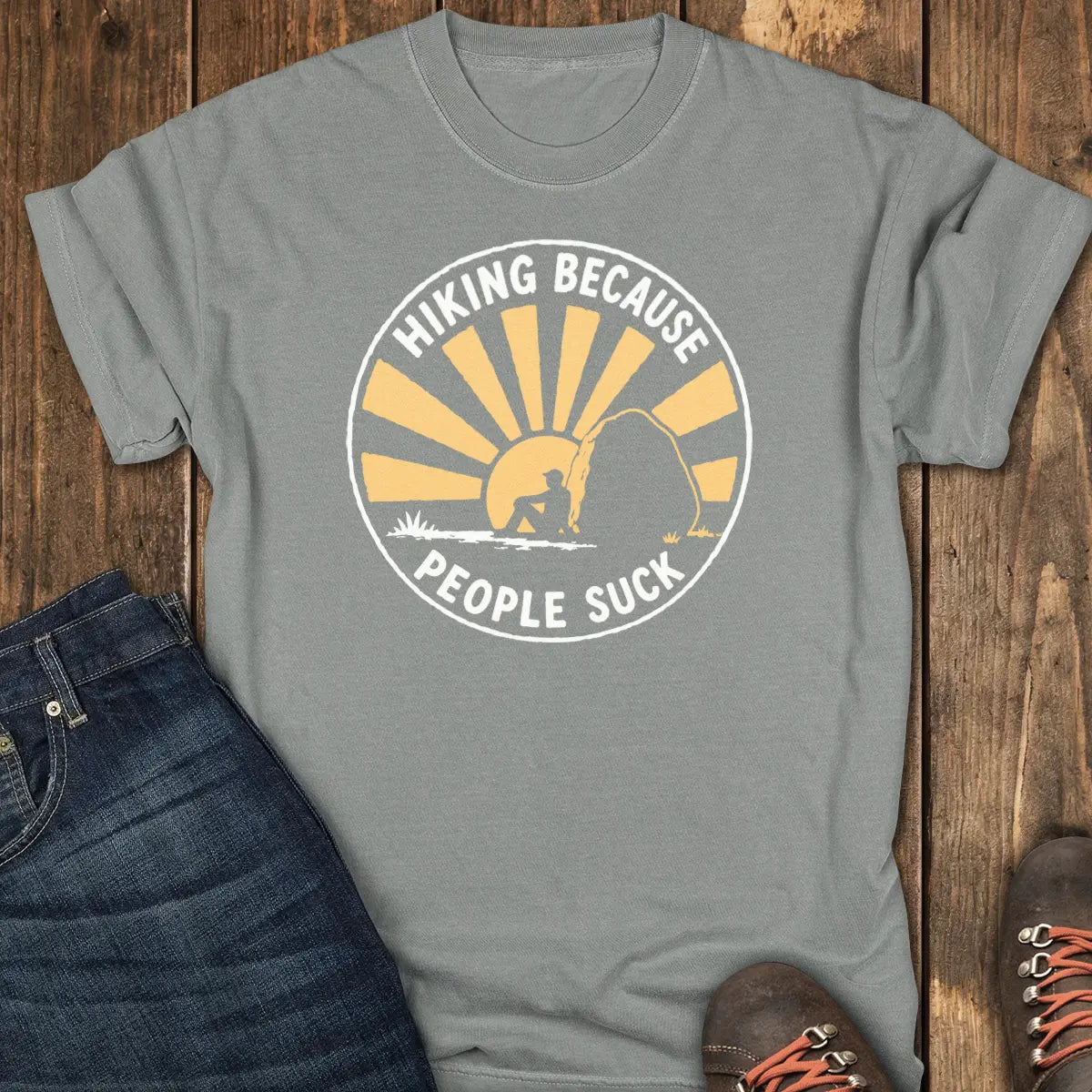 Peace and Quiet Tee - Grey