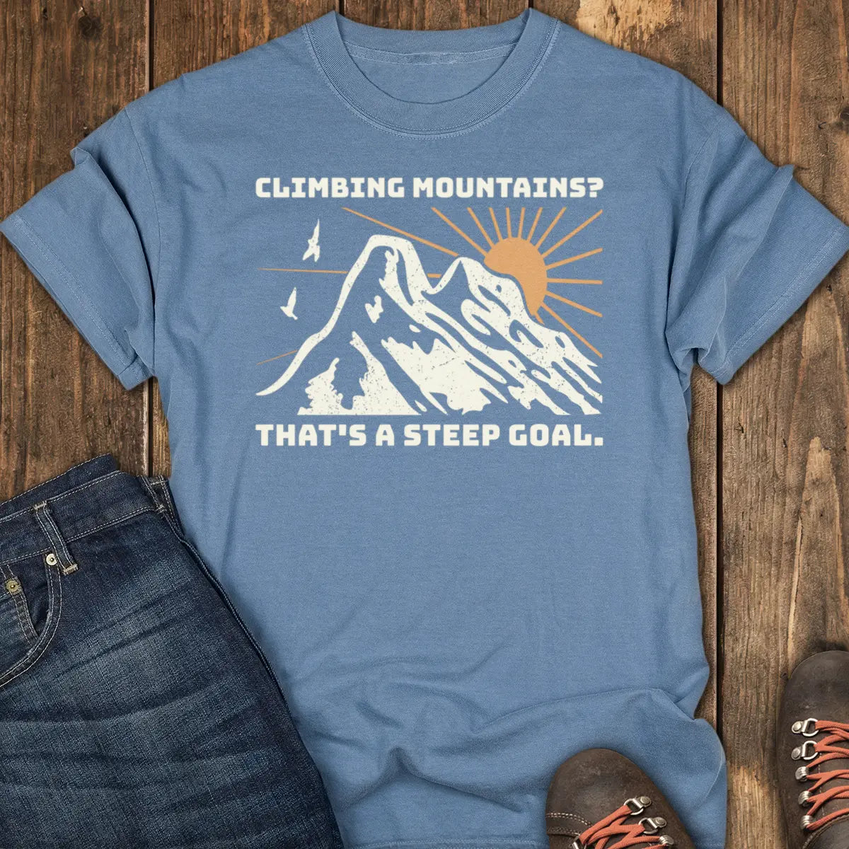 Peak Ambition Tee - Blue Jean