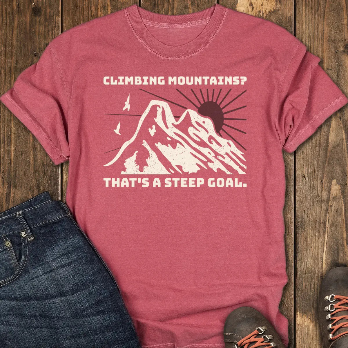 Peak Ambition Tee - Crimson