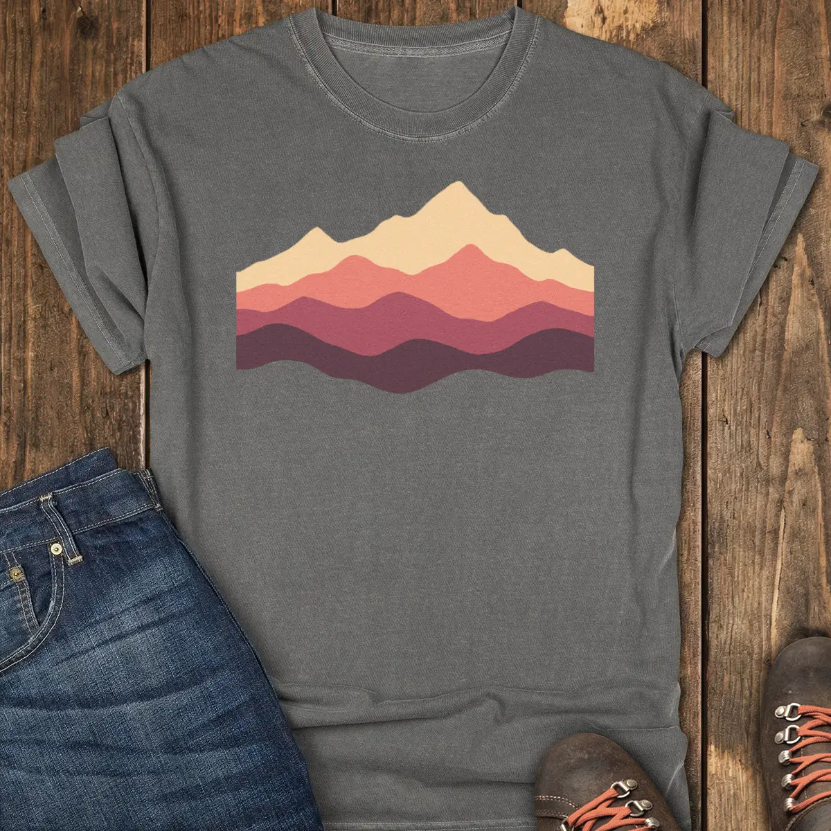 Peak Fade Tee - Pepper