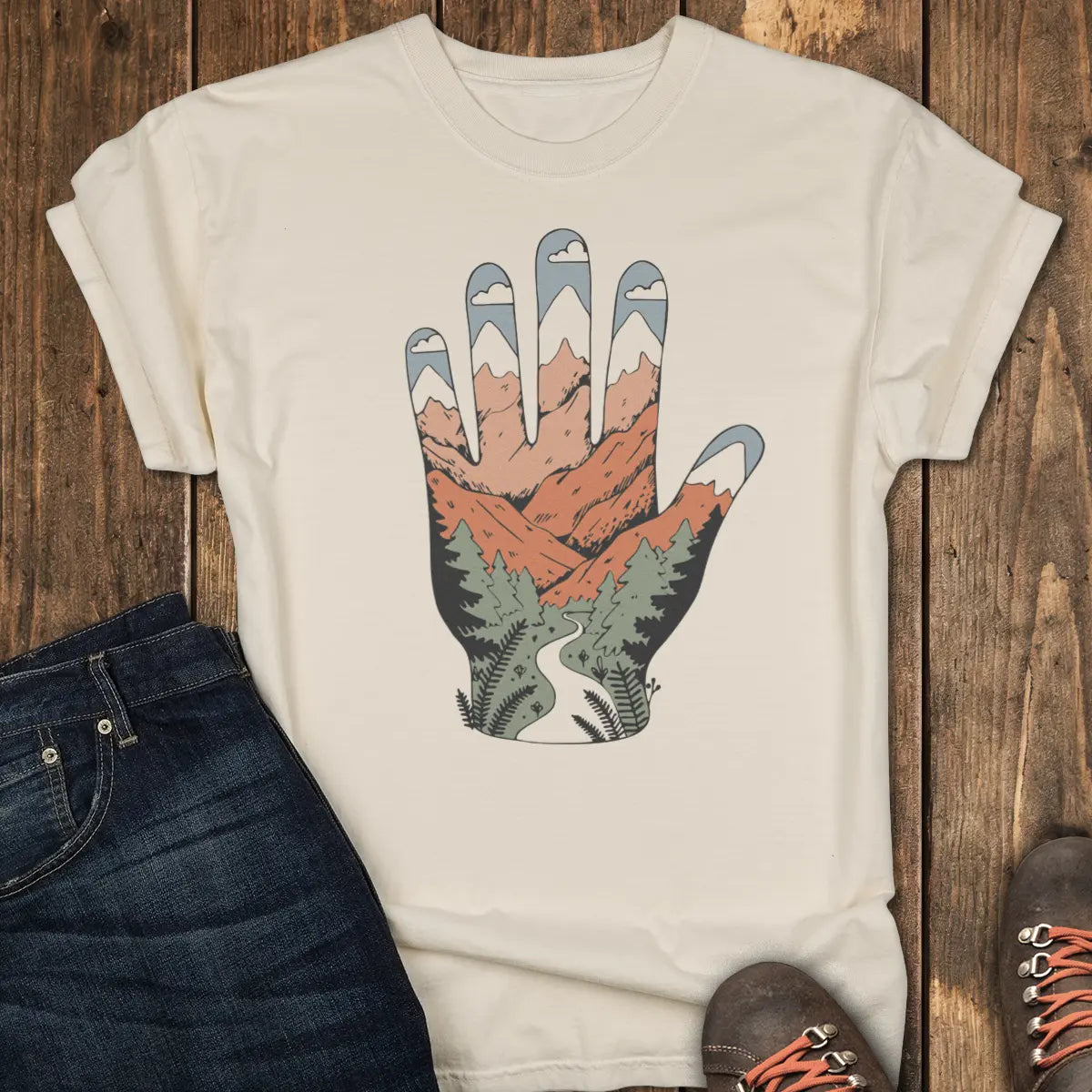 Peak Five Tee - Ivory