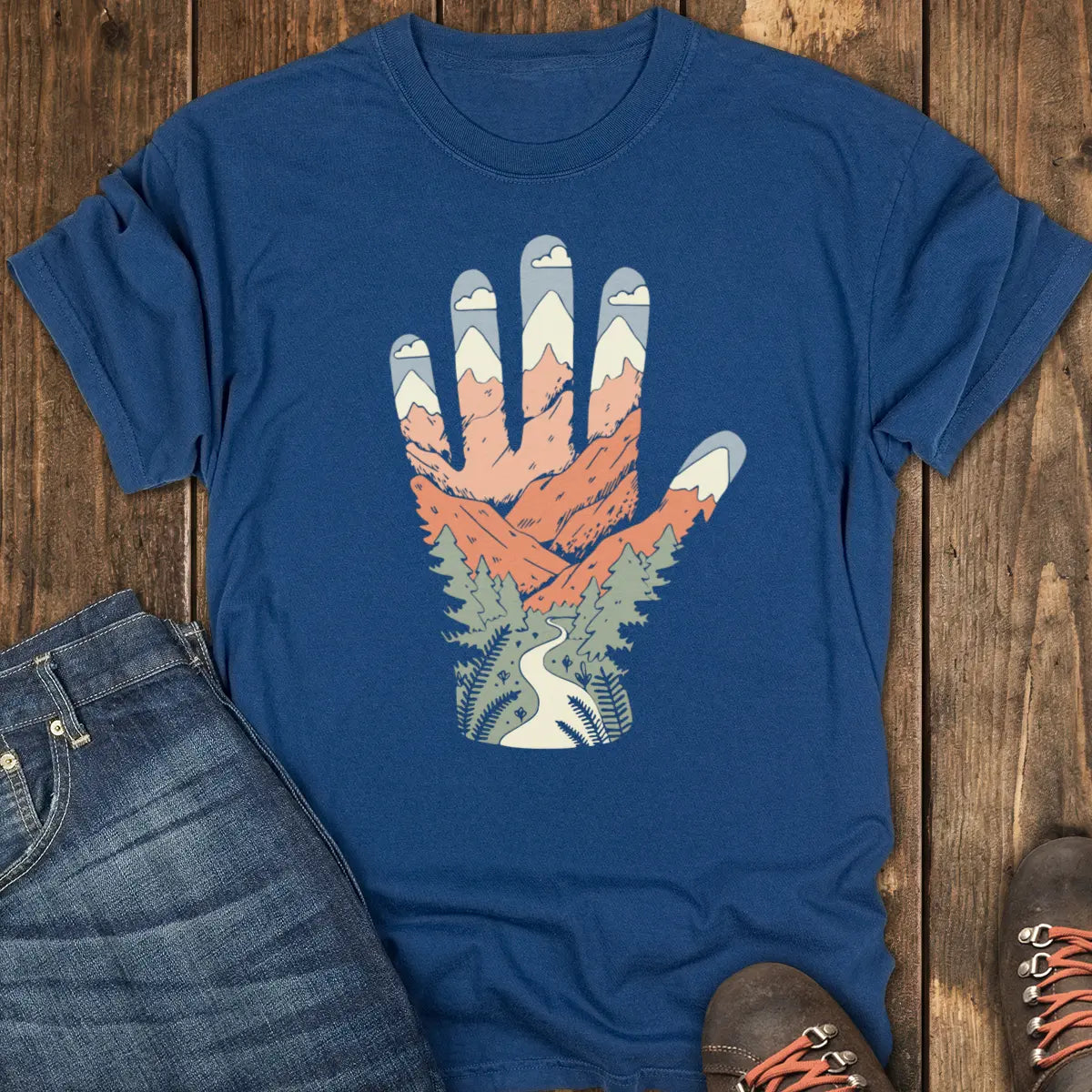 Peak Five Tee - Navy