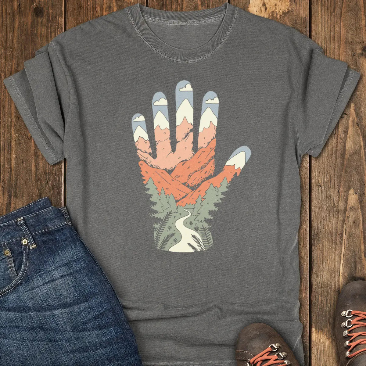 Peak Five Tee - Pepper
