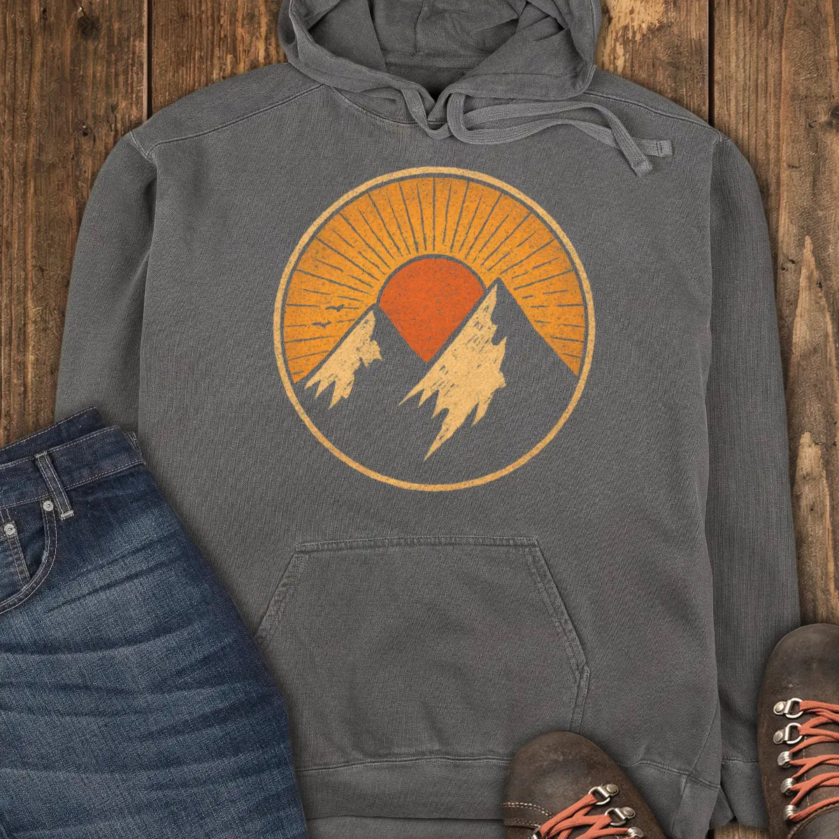 Peaks of Fire Hoodie - Pepper