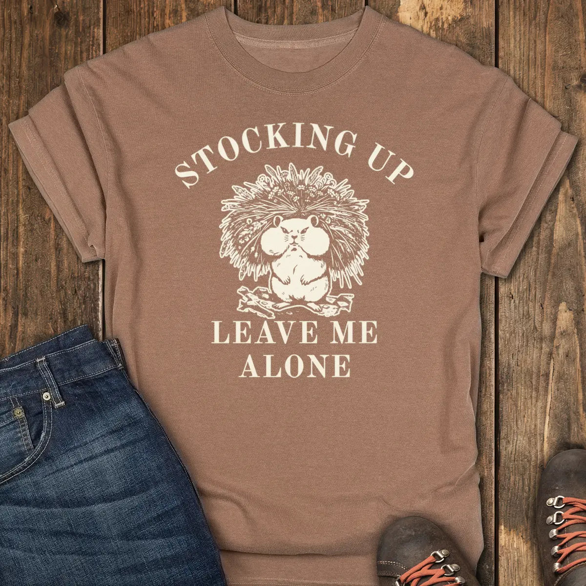 Pika Panic Mode Tee - Espresso