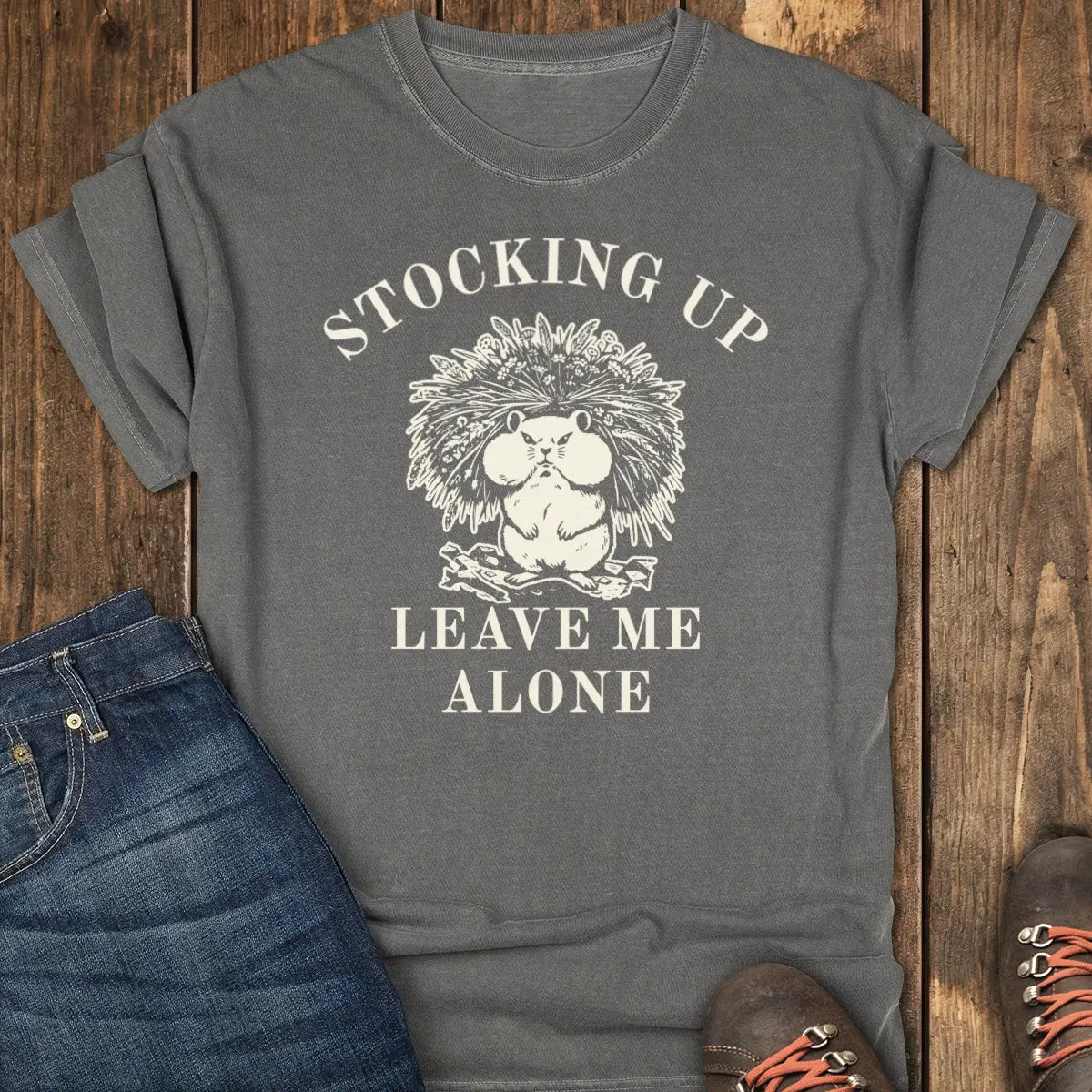 Pika Panic Mode Tee - Pepper