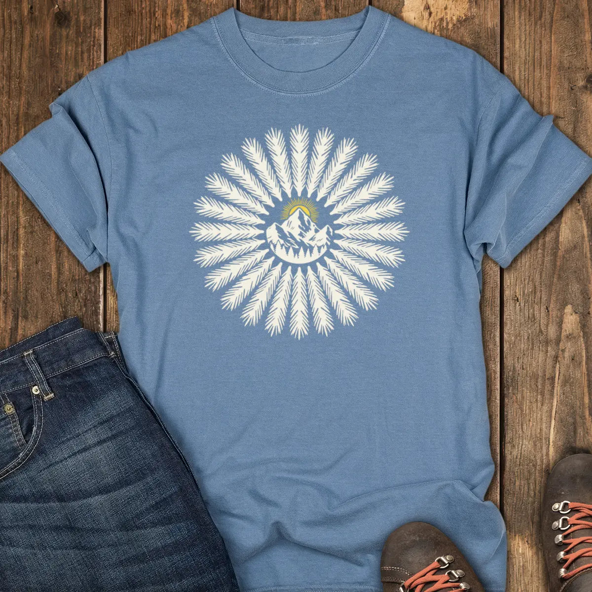 Pine Halo Tee - Blue Jean