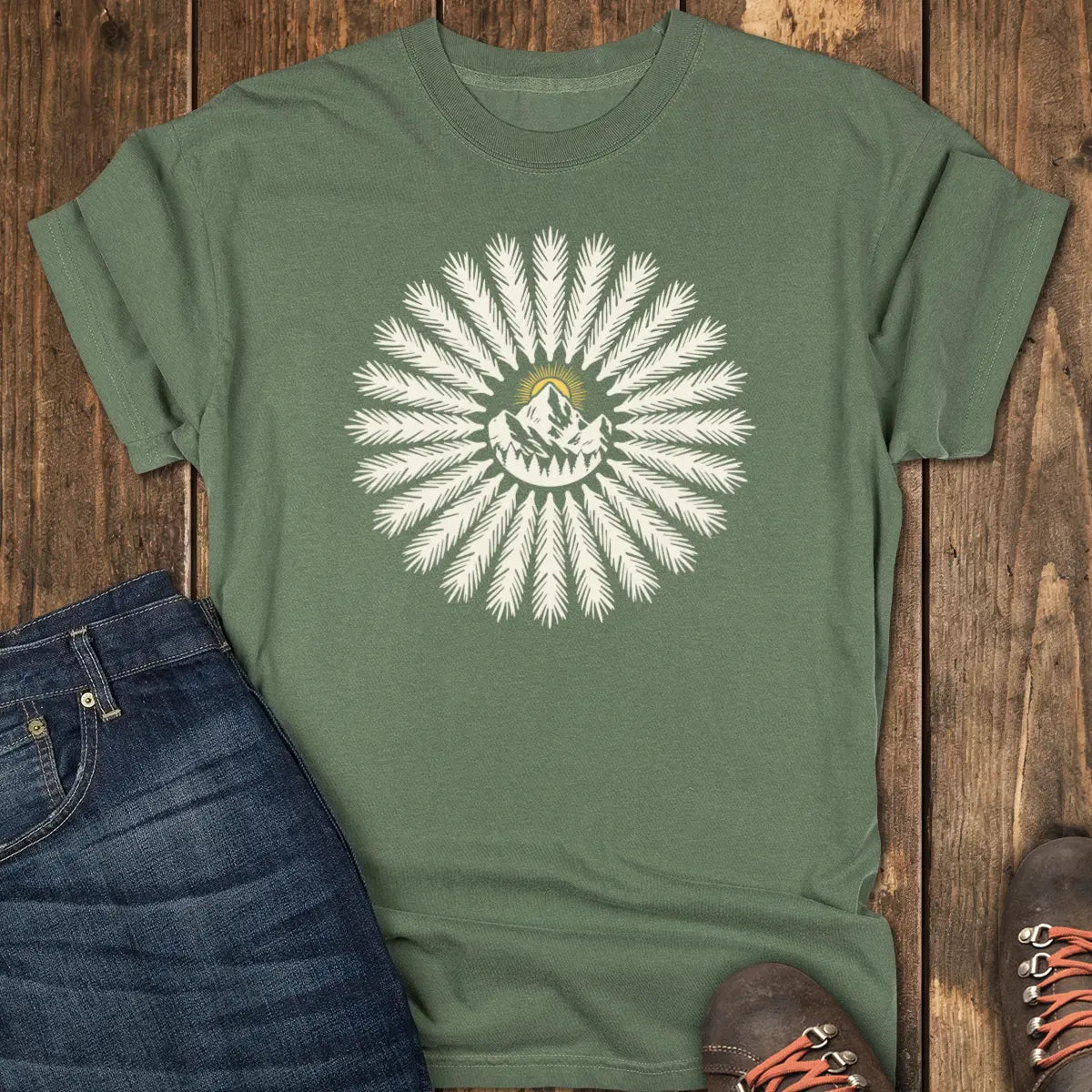 Pine Halo Tee - Moss