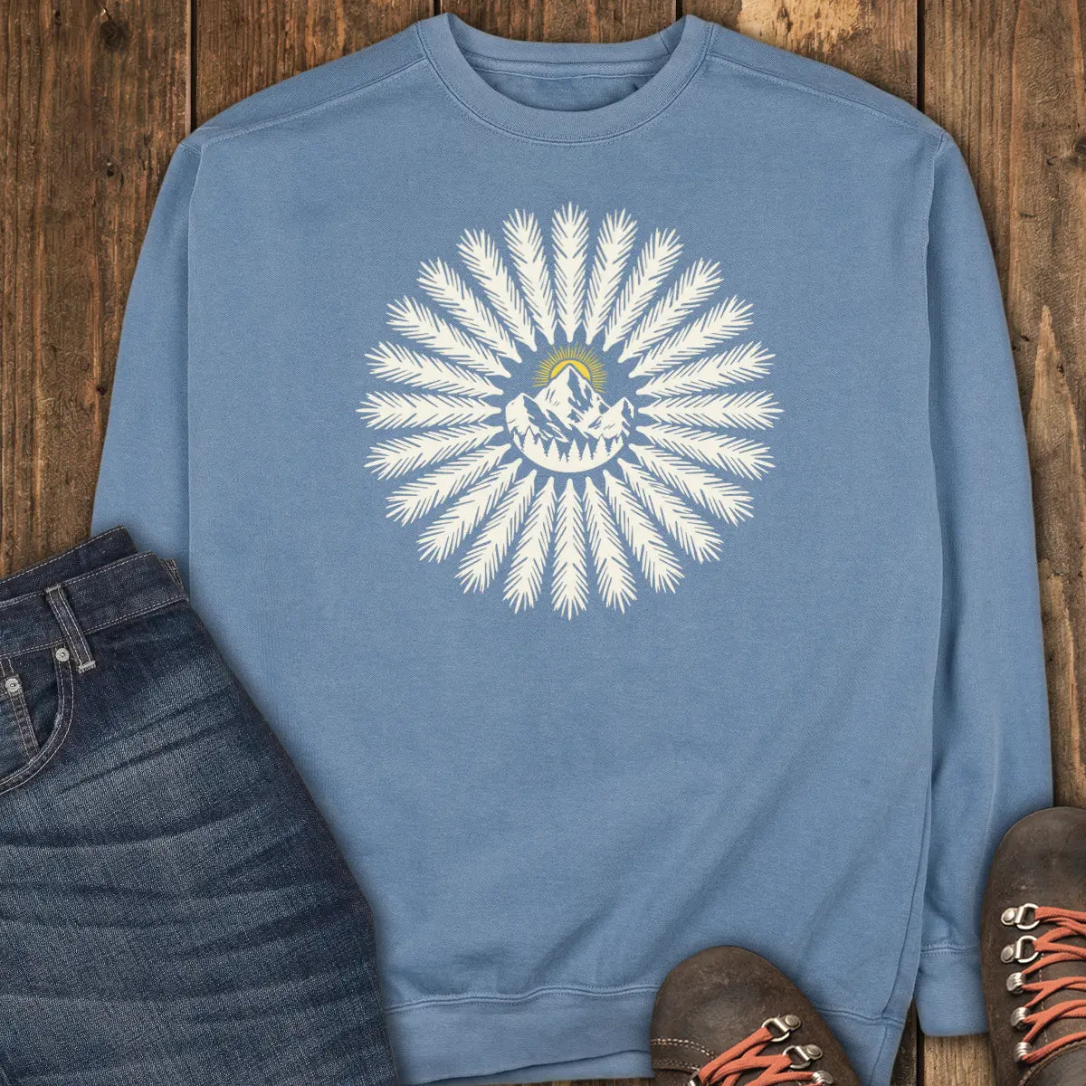 Pine Halo Sweatshirt - Blue Jean
