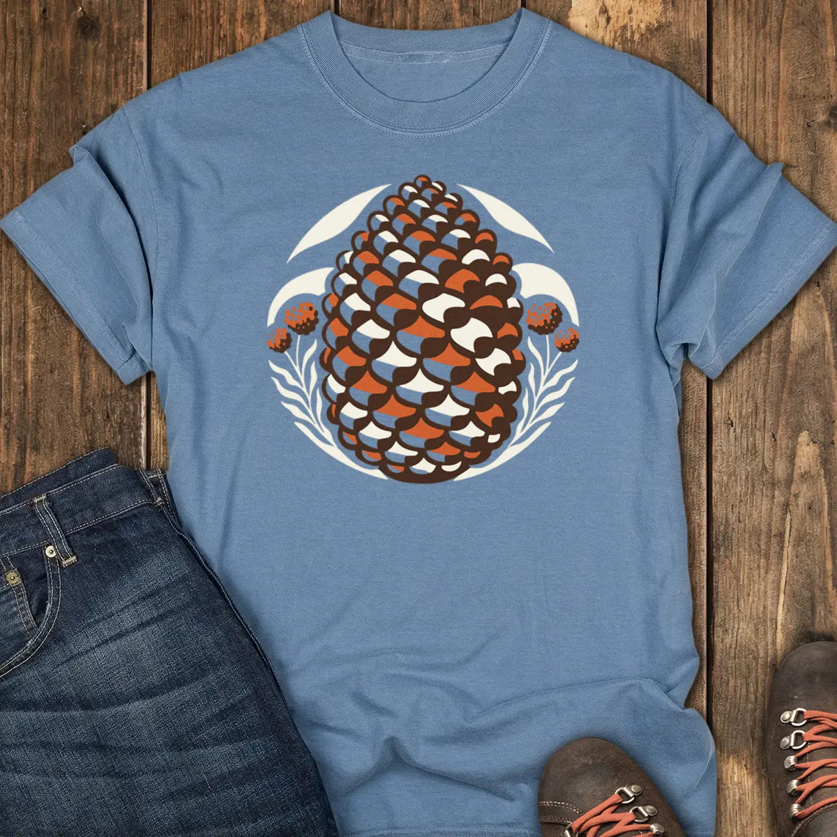 Pinecone Tee - Blue Jean
