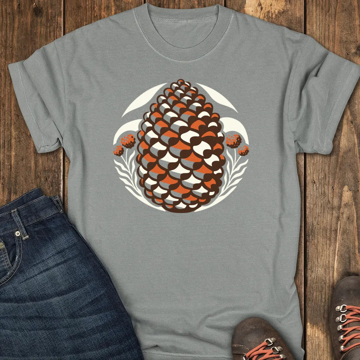 Pinecone Tee - Grey