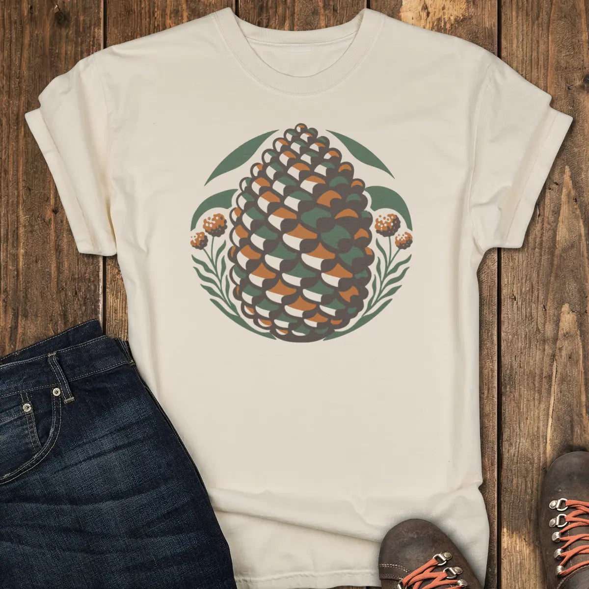 Pinecone Tee - Ivory