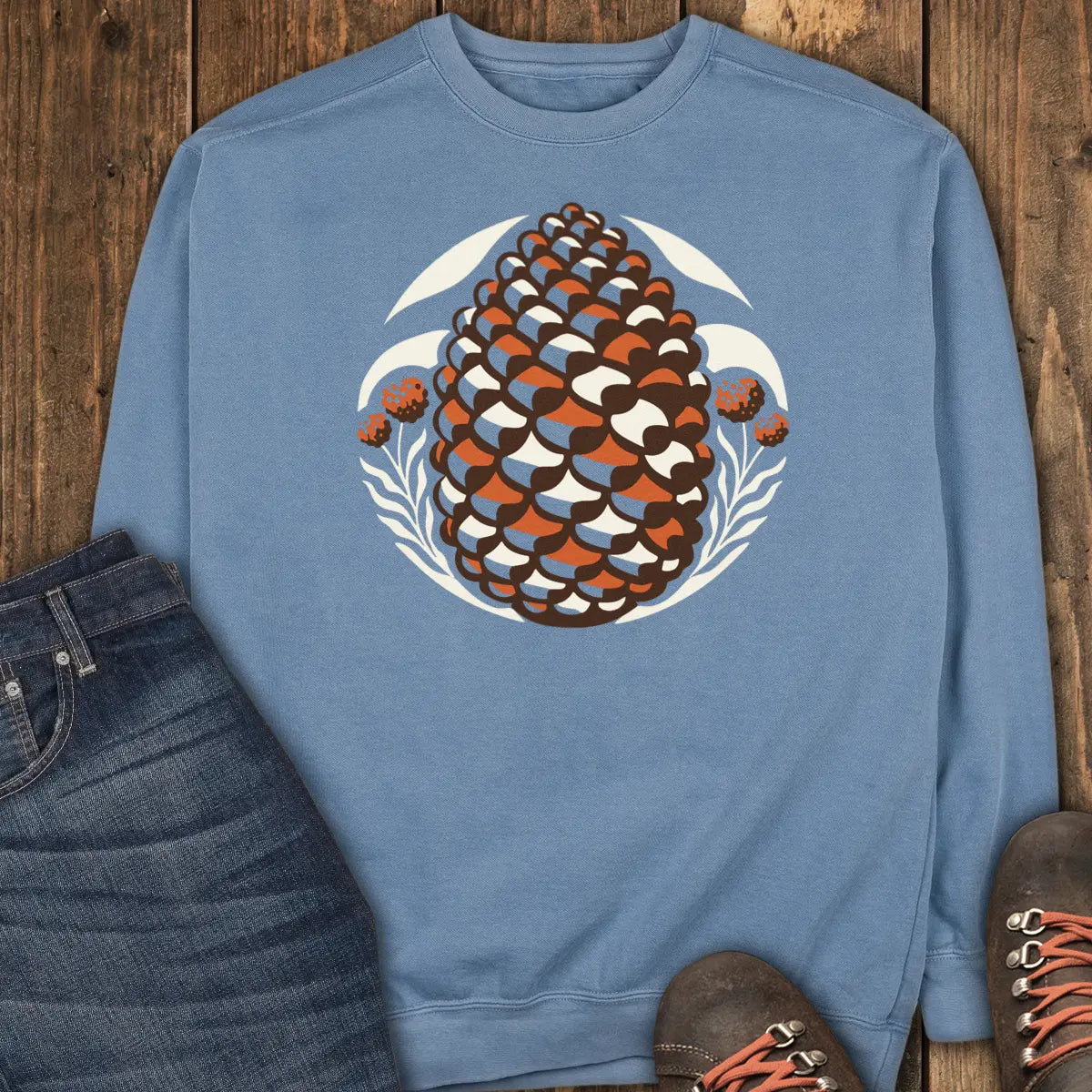 Pinecone Sweatshirt - Blue Jean