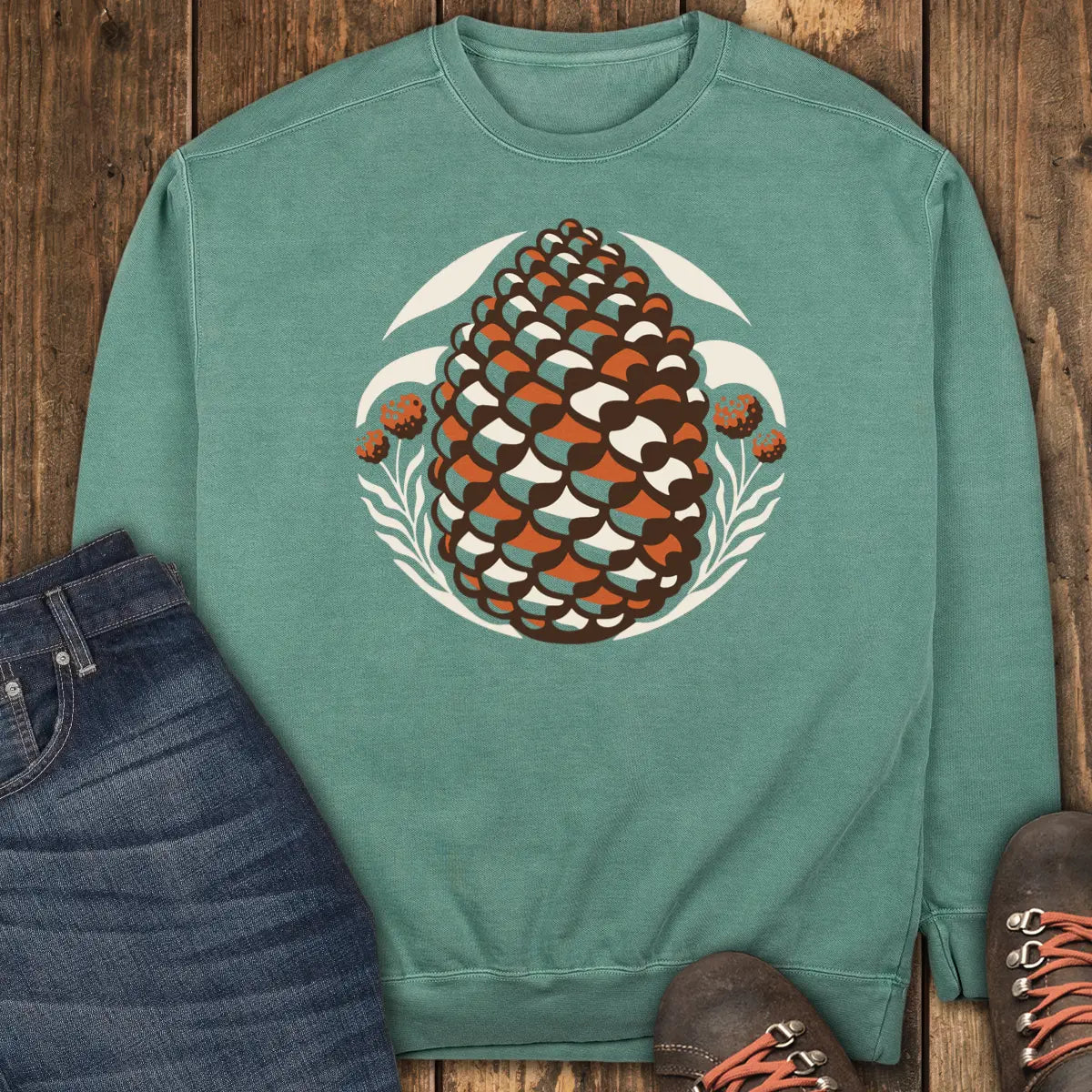 Pinecone Sweatshirt - Light Green