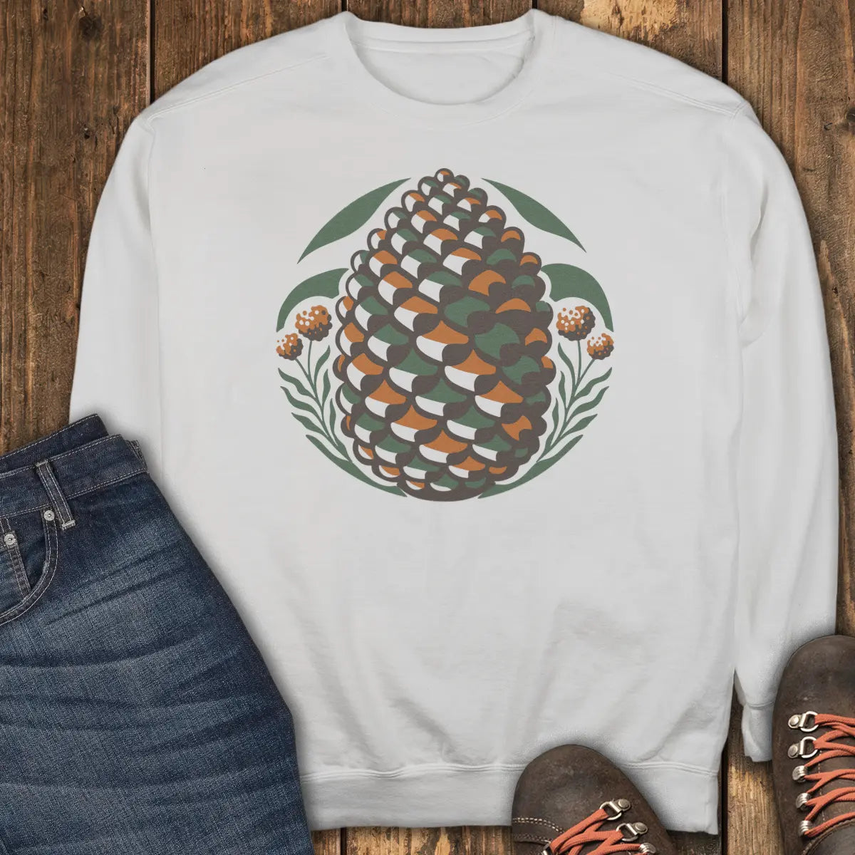 Pinecone Sweatshirt - White