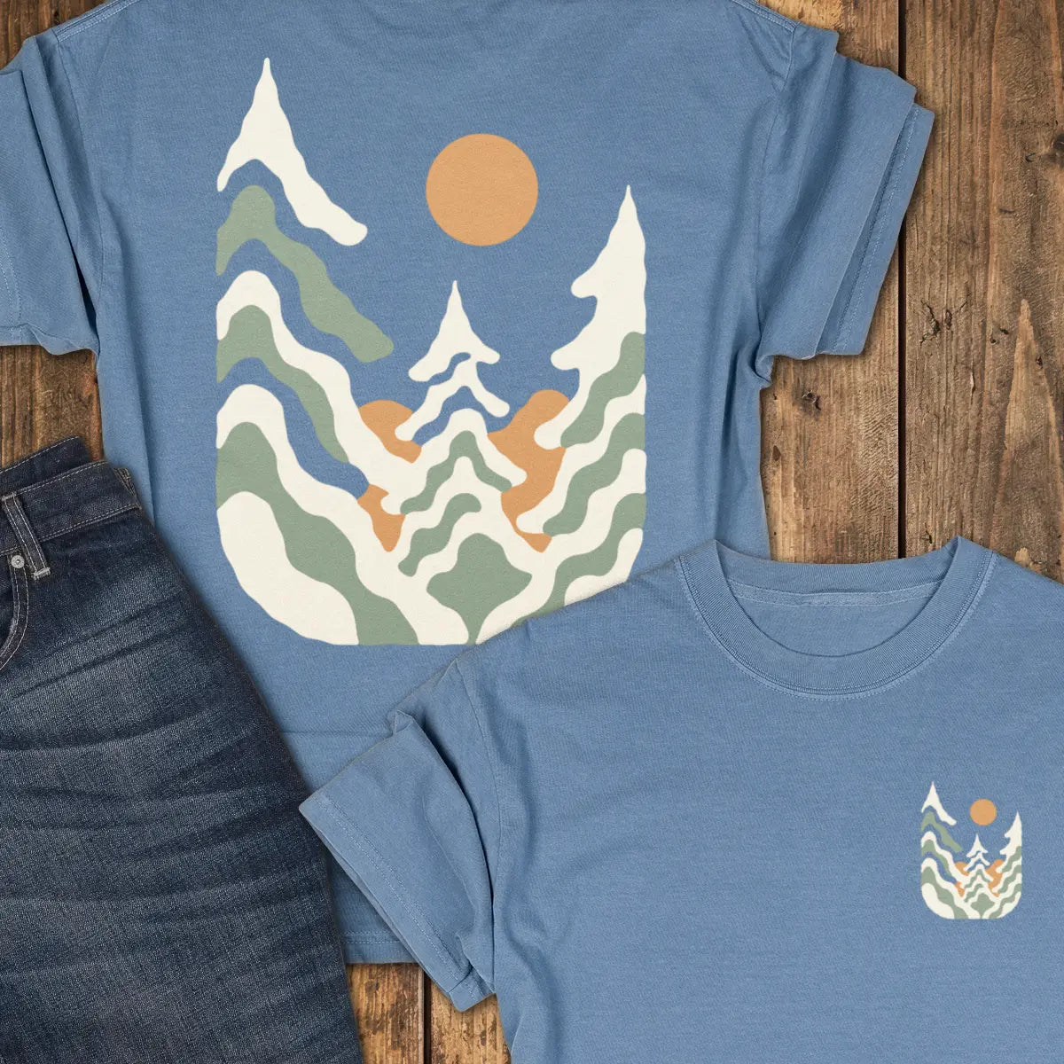 Pinewave Tee - Blue Jean